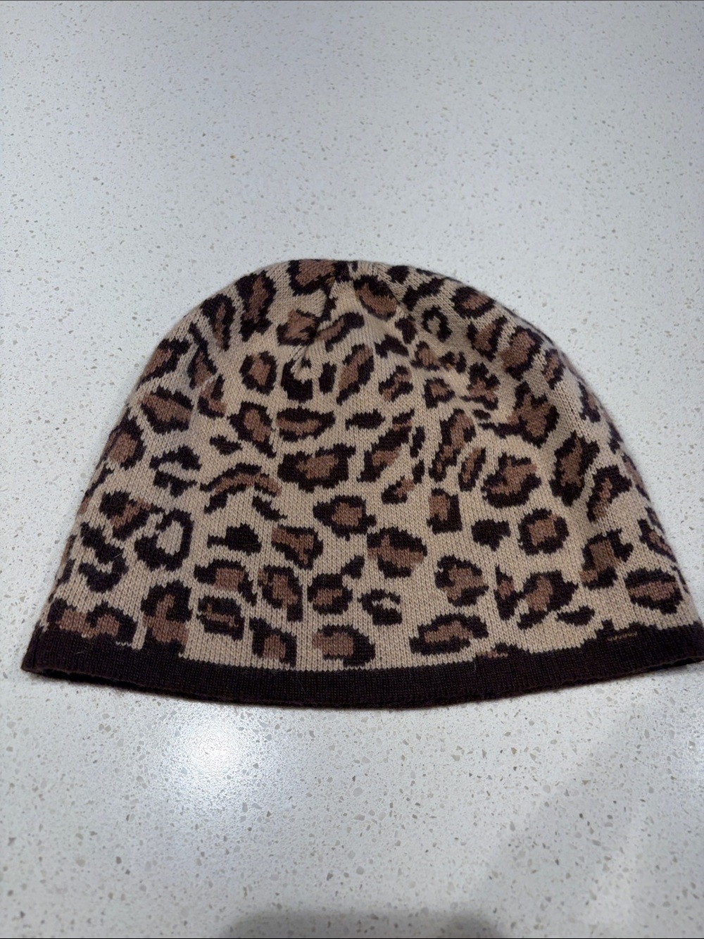 Echo - Leopard Print Knit Beanie - Brown & Tan exclusively for Saks.